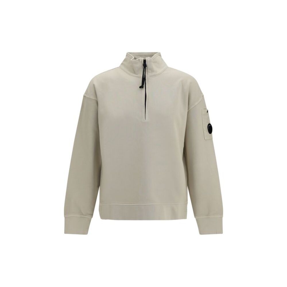 C.P. Company Men Brushed And Sueded Diagonal-Weave Cotton Fleece Sweatshirt